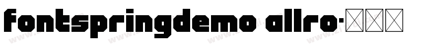 FONTSPRINGDEMO AllRo字体转换